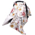 Floral Baby Car Seat Canopy Soft Plush Dotted Backing Baby Car Seat
