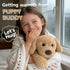 Dog Stuffed Animals, Microwavable Stuffed Animal Adorable Fluffy Puppy Plush for Warmth, Heatable Coolable Lavender