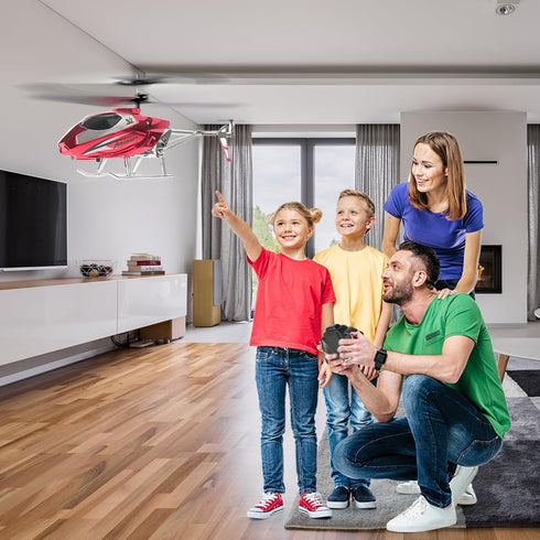 2.4G 12+ VATOS RC Helicopter for Boys, Remote Control Helicopter with LED Light for Kids Years Old, Fixed Height
