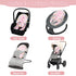 2 1 SWESEN Baby Car Seat Head Support, Super Soft in Infant Car Seat Insert, Reversible Newborn Car Seat Insert Cushion