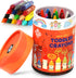 ZENO 18-Color Jumbo Crayons Non-Toxic and Washable for Toddlers (1-3) & Kids (4-8)