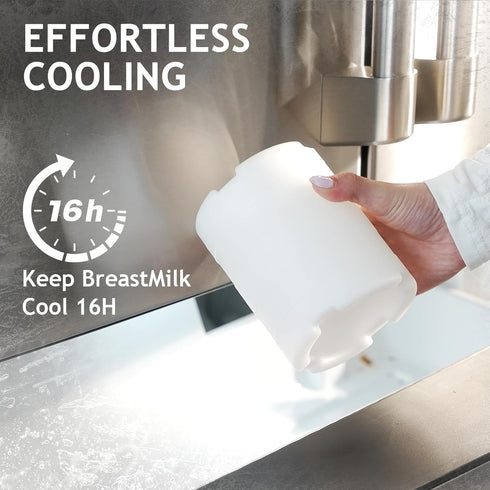 11oz 360 50F 14 Half-Day Cold-Chain Breastmilk Cooler, Double-Wall Vacuum Stainless Steel with Cooling, Keeps Milk