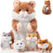 Deekin 5 Pcs Hamster Stuffed Animal Set 14 Inch Hamster Mommy with