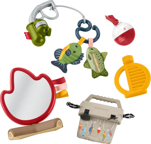 Fisher-Price Baby Toys Mini Me Moments Camp & Crinkle Set, 7-Piece Fishing