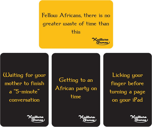 Kulture Games You Know You are African When Humorous African Meme Game | Family Gatherings - A Fun Party Card Game |