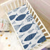 Set, Fitted Crib Sheets for Boys Girls, Soft Breathable Comfortable Ornamental Fish Pattern Baby Sheet Crib Sheets Fits