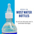 Baby Buddy AquaSip Silicone Water Bottle Spout Adapter, White, 2 Pack, Spill Proof, Reusable, BPA Free