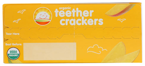 12-0.14 oz Packs Happy Baby Organics Organic Teether Crackers Gluten Free Mango & Pumpkin with Amaranth