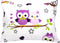 13x18 Toddler Pillowcase Owl, Cotton for Children, Woodland Animal Travel Pillow Case, Baby Girl Boy - Mauve Owls