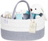 KiddyCare Diaper Caddy Organizer for Baby Nursery, X-Large Basket with Handle and Lid for Changing Table