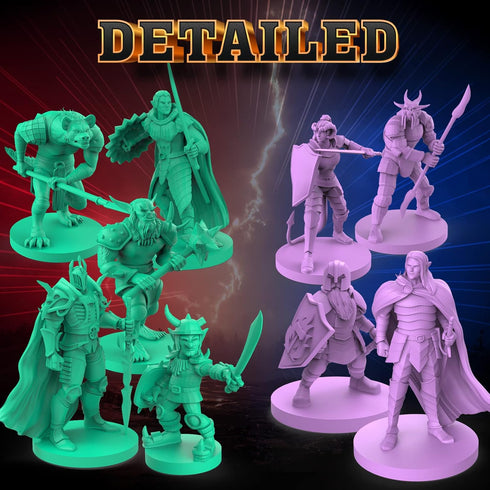 Mythical Heroes Warriors! Mini Figure Set - 102 Pcs in 17 Designs for RPGs