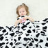 MICHLEY Baby Hooded Swaddling Blanket, Animal Face Toddler Throw Blanket for Boys Girls 0-3 Years (Cow)