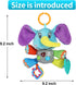 Multifunctional Luminous Plush Elephant Baby Music Toy, 12 Songs and Nature Sounds, Teething Toy for Car Seats and Cribs