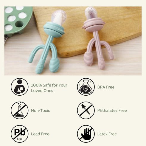 2 Pack 3 Pack 3 PandaEar Baby Breastmilk Popsicle Molds & Baby Fruit Food Feeder Pacifier, Baby Fruit Food Feeder