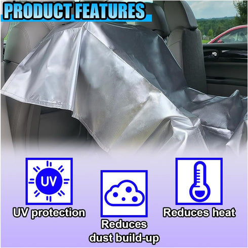 Tuxihapp (1PC) Baby Car Seat Sun Shade Cover, Reflective Infant Car Seat Cooler Heat Protector with UV Protection