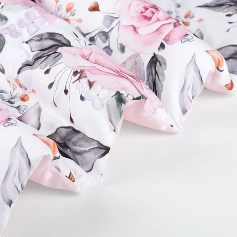 Set 4 Set, Set, Pea Pod Toddler Bedding for Girls, Piece Soft & Breathable Floral Crib Bedding Bed-in-A-Bag Toddler