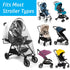Clear Stroller Rain Cover, Universal Stroller Cover Breathable, Foldable Travel Weather Shield, Waterproof Windproof