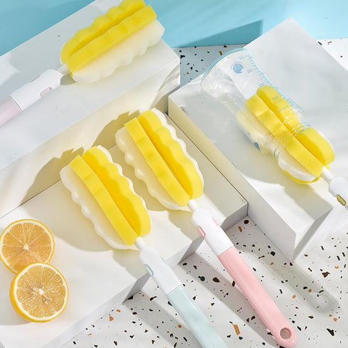 4PCS Bottle Brush + 4 PCS Nipple Brush Set, Baby Bottle Brushes and Cleaner for Milk Bottles and Cups