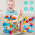 Set 33 3 Set GAIETYDIY Toddler Tool - PCS Wooden Kids Tools with Box/Bench/Tool House, Montessori Educational Pretend