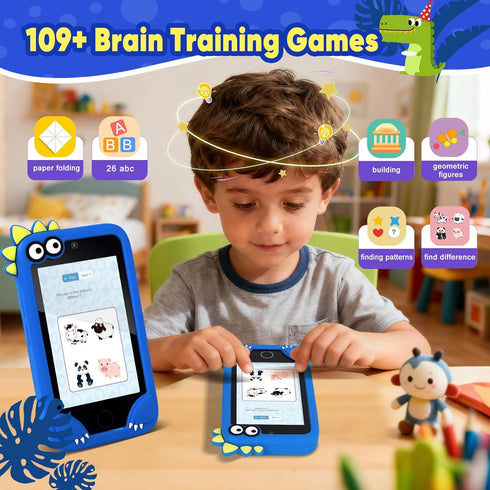 3-10 3.97" 200+ Kids Cell Phone Toy, Educational Learning Smart Phone for Toddlers Ages with Touch Screen, Dual Camera