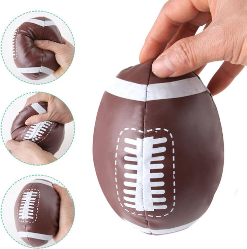Liberty Imports 4 Pack My First Soft Plush Stuffed Sports Balls Toy Set for Kids, 5" - Football, Baseball, Basketball,