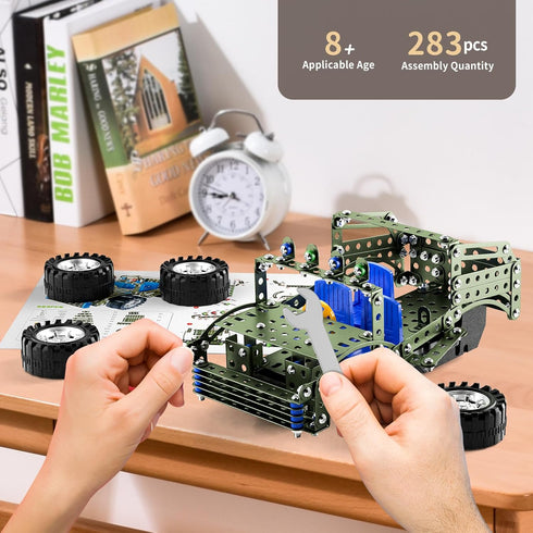 WATUDOU Set 8-12 12-16, 8 9 10 11 12 Building Toys Model Truck - STEM Building Projects Model Car Kit Toys for Kids