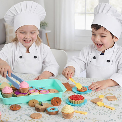 Set 29 LOVESTOWN Pretend Play Desserts Toy - PCS Kids Desserts Fake Food for Tea Party & Birthday Gift