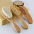 POLICK Newborn Baby Wooden Brush Baby Natural Wool Comb Newborn Hair Brush Infant Head Massager Portable Bath Brush
