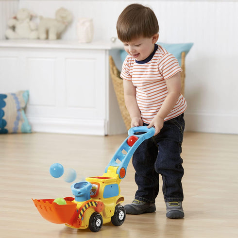 VTech Pop-a-Balls Push & Pop Bulldozer, Yellow