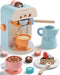 Tiny Land Kids Coffee Maker Wooden Kitchen Toys - 17Pcs Toy Coffee