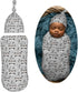 Sets Cute Raccoon Doodle Gray Newborn Swaddle Blankets Hat Soft Baby Receiving Blanket Swaddle Sack for Baby Shower