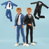 Miunana Lot 12 Items Boy Doll Clothes for 12 Inch Male Doll, 5 Sets Fashion Casual Wear with 3 Pairs of Shoes