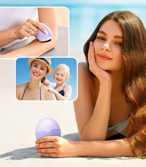 Sunscreen Applicator for Kids, BPA Free Refillable Roll on Sponge Sunscreen, Perfect Size for Travel, 1.9fl oz, Purple