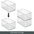 Closet, 2 Pack mDesign Plastic Baby Nursery and Food Organizer - Storage Holder Bin with Handles for Cupboard, Cabinet