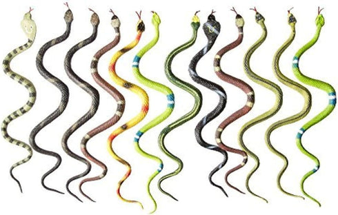 14" Rain Forest Snakes by Rhode Island Novelty, Assorted Designs, Set of 12