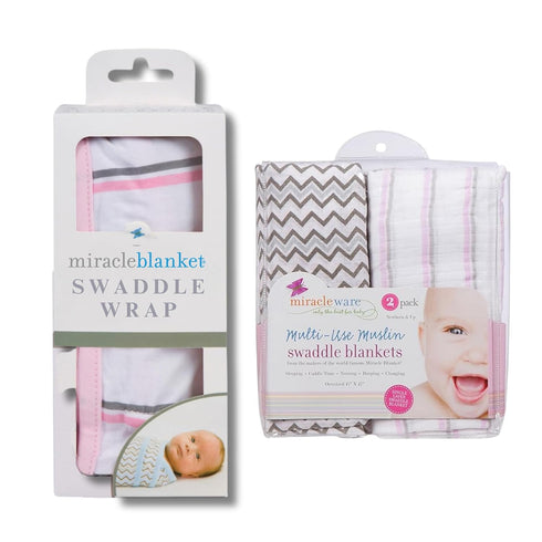 Soft Muslin Blankets & Cozy Swaddle Wrap Bundle Newborn Baby Sleep Essentials