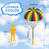 10 Pack Parachute Toys, Tangle Free Flying Toys for Toddlers, Outdoor Flying Fun for Kids