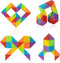 Ganowo Medium Snake Cube - 4 Pack Twist Puzzle Stress Relief Sensory Toys, Stocking Stuffers for Kids