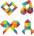 Ganowo Medium Snake Cube - 4 Pack Twist Puzzle Stress Relief Sensory Toys, Stocking Stuffers for Kids