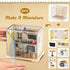 Kitchen Miniature House Kit, Mini Model Kits with Home Decor Furniture and LED, DIY Dollhouse Kit for Adults Teens