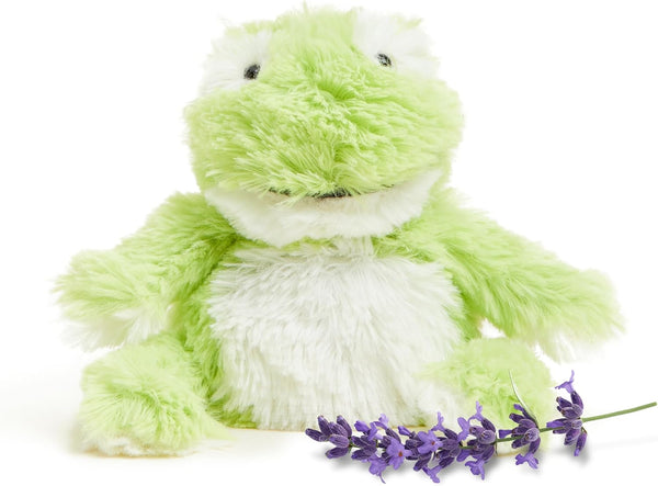 warmies Junior Microwavable & Weighted Stuffed Animals, Frog, Heated Plushie for Warmth & Comfort