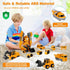 Lawfig 7 1 Set, 3-8 Magnetic Transform Engineering Car Assembled Toys, Construction Vehicles with Storage Box, in Robot