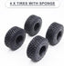 1.0 Tires Adhesive Crawler Rubber Tires - 55mm X 22mm with Foam Inserts for 1/18 TRX4M and 1/24 SCX24 Upgrades