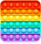 Push Pop Bubble Fidget Sensory Toy - for Autism, Stress, Anxiety Relief for Kids and Adults - Rainbow Square