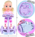 Set 360 Doll with Remote Control Toy Electric Scooter for Kids with LED Lights Music and Rotation