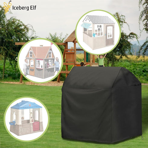 Outdoor Playhouse Cover, Waterproof 57" L x 57" W x 63" H, Sun Protection Dust Cover, Heavy Duty Oxford Fabric