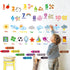 DS9-8056 DECOWALL Numbers Crayons Weather and Shape Wall Decals Stickers Kids Nursery Classroom Bedroom Room dcor