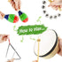 MUSICUBE 7 Pcs Musical Instrument Toys Set, Wooden Percussion Instruments for Toddler Birthday Gift