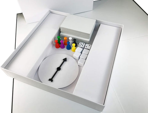 Set Create Your Own Board Game DIY Kit with Blank Game Board, Game Pieces, Blank Cards, Dice, Spinner Build Your Own