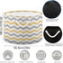 visesunny Grey and Yellow Plaid Chevron Collapsible Large Capacity Basket Storage Bin with Durable Cotton Handles, Home Organizer Solution for Office, Bedroom, Closet, Toys, Laundry by visesunny